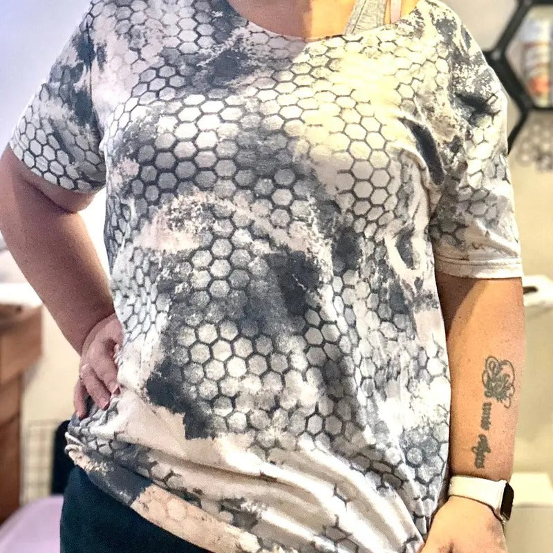 Custom Honeycomb Bleached T-shirt
