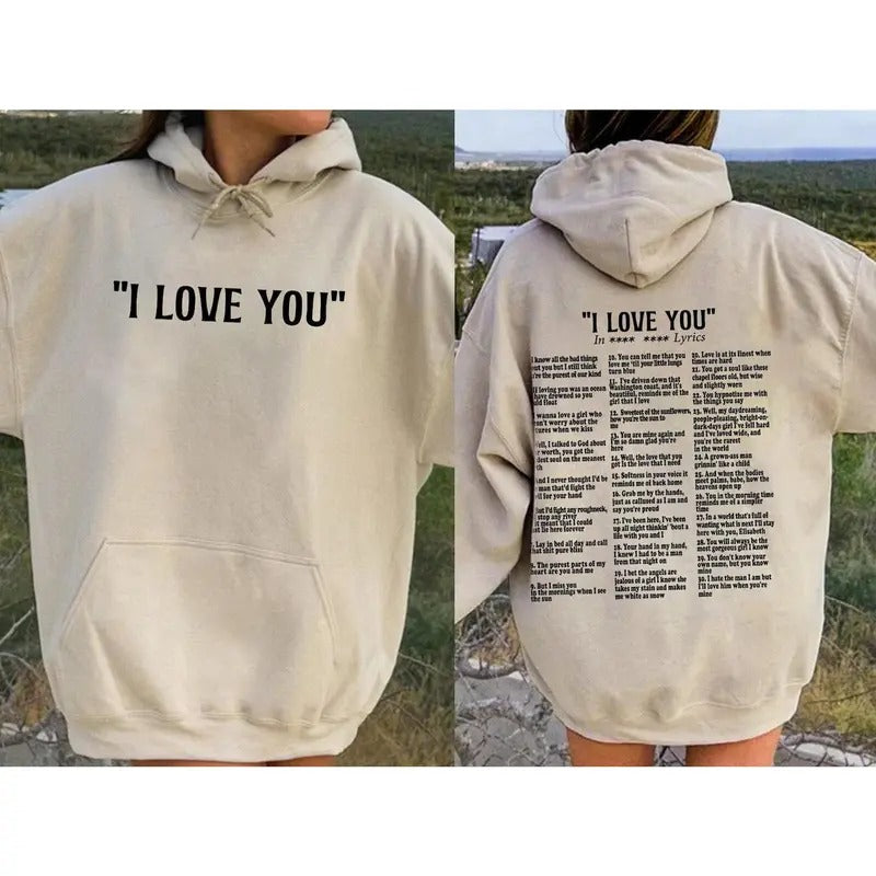Custom Lyrics Hoodie Gift, Custom Artist Name Sweatshirt, Custom Song Lyrics T-Shirt, Favorite Song Music Lover Gift Hoodie
