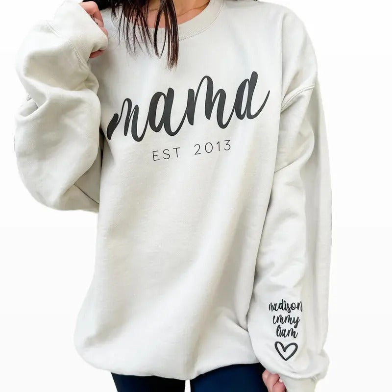 Custom Mama Graphic Sweatshirt