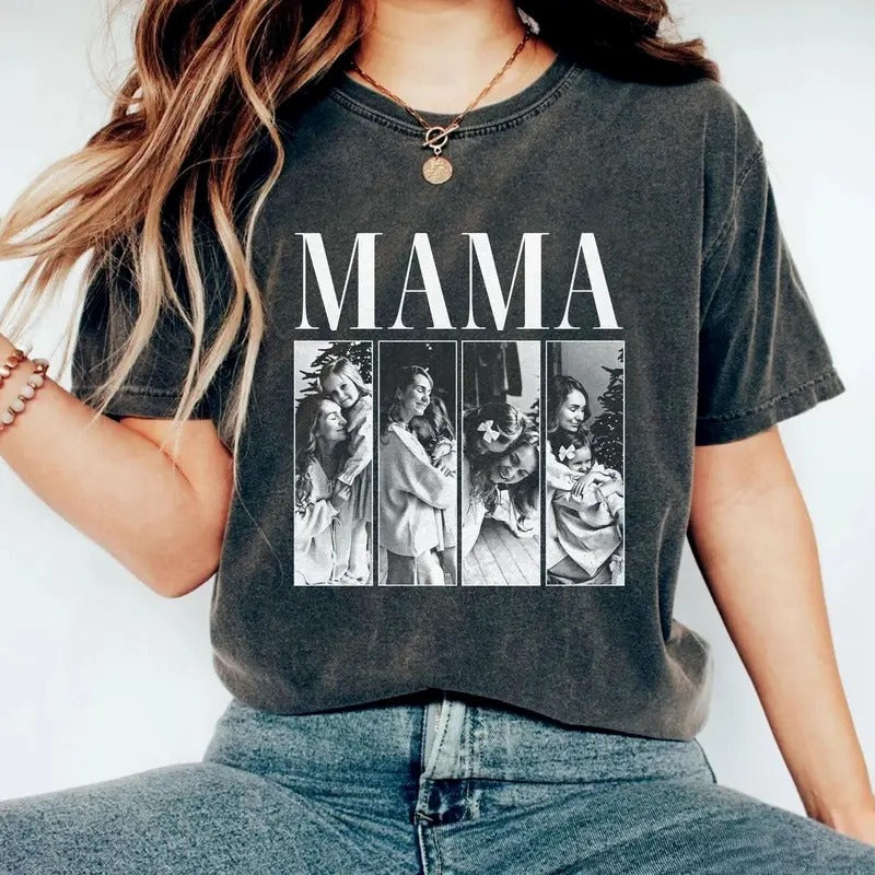 Custom Photo Shirt For Mom, Custom Mom Shirt, Personalized Picture Vintage Shirt, Your Own Picture Tee, Mom Gift, Mother's Day Gift For Mom