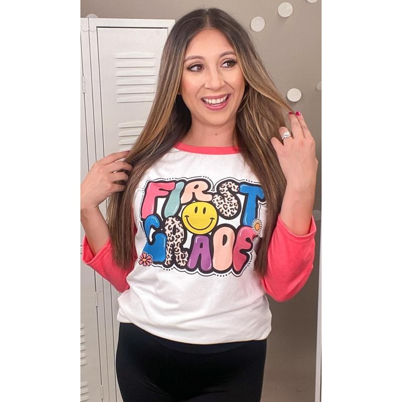 Custom Retro Grade Level Graphic Raglan