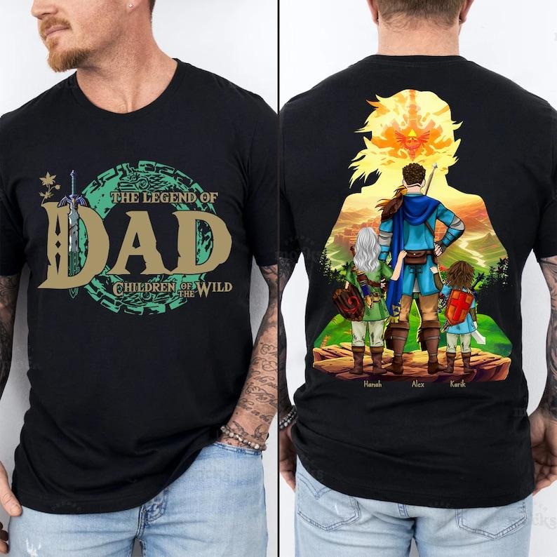 Custom The Legend Of Dad Shirt, Best Dad Ever, Children of the Wild, Personalized Gift for Father's Day, Cool Dad Club, Gift For Dad