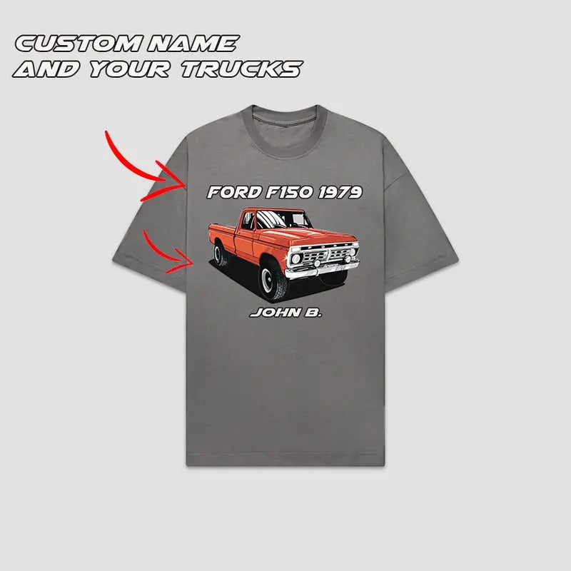 Custom Your Cars Shirt Customize Car T-Shirt Trucks On Shirt For Men For Women 100% Cotton
