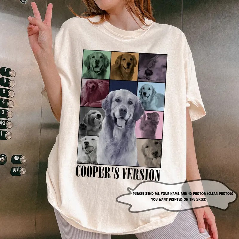 Custom Your Pet T-Shirt, Personalized Pet T-Shirt, Vintage Custom Dog Shirt, Custom Photo Shirt, Pet Photo Shirt, Ideal for Pet Lovers Tops Womenswear Womenswear Streetwear Tshirt