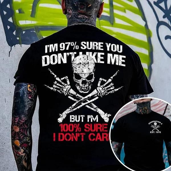 Customize Gen X T-shirt, I'm 97% Sure You Don't Like Me But I'm 100% Sure I Don't Care Hoodie, Vintage Inspired Funny Saying Sarcasm Quotes Sweatshirt, Badass Generation FAFOT Tee