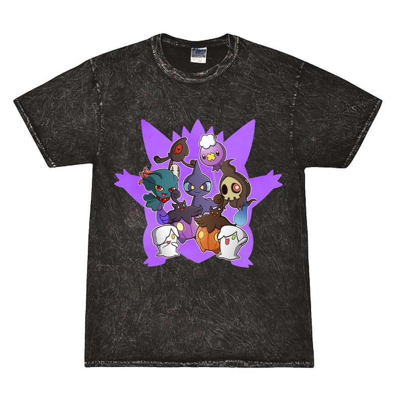 Cute And Spooky Vintage Tee, Ganger T-Shirt, Pokemon Tee, Anime Shirt, Animation Graphic Tees, Gym Shirt, Unisex T-Shirt, Gift For Men Women Top