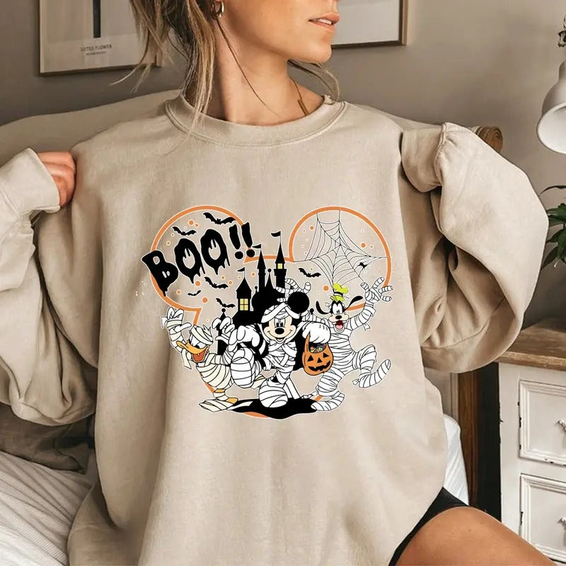 Cute Boo Halloween Shirt, Minniee Ghost Sweatshirt, Halloween Nightmare T-shirt, Halloween Pumpkin Tee Shirt