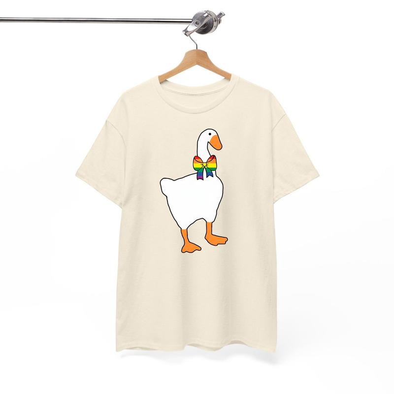Cute LGBT Goose T-Shirt Sweater, LGBT Shirt, Rainbow Ally Shirt, Respect Pronouns Day Tees, Silly Goose Tees, Pride Gift Shirtstyle{n002}3