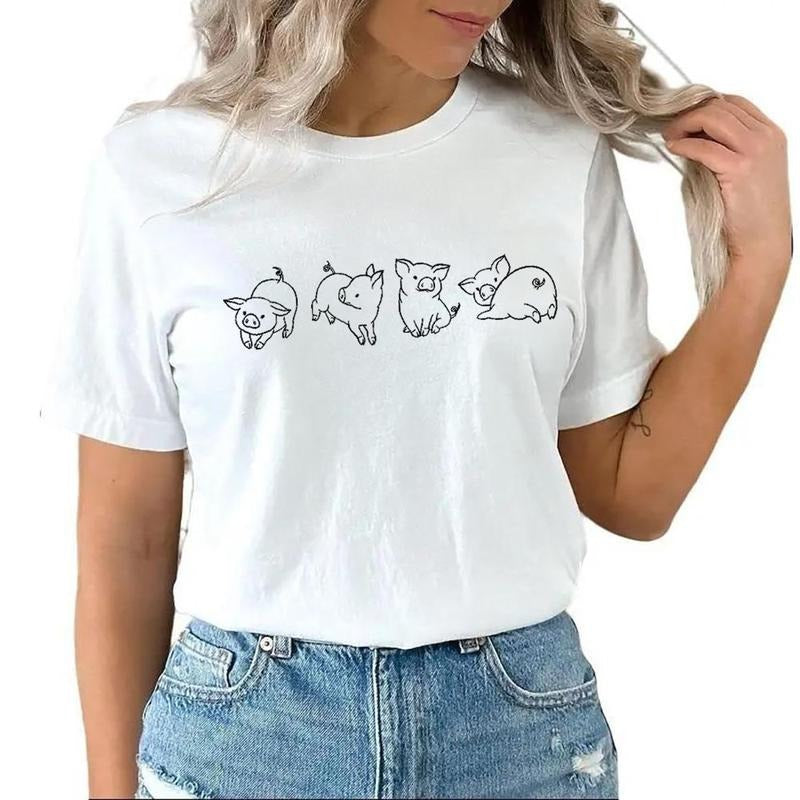 Cute Pigs Lover Sweatshirt, Gift for Pig Owner, Pet Lover T-shirt Hoodie Funny Pig Funny Unisex Cotton Top