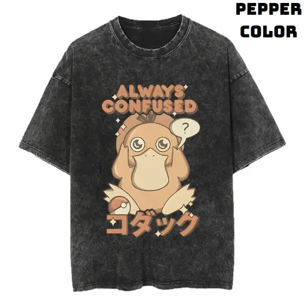 Cute Psyduck Vintage Tee, Psyduck Shirt, Anime Pokemon Shirt, Anime Manga Tshirt, Vintage Graphic Tee, Unisex T-Shirt, Gift All Top Menswear