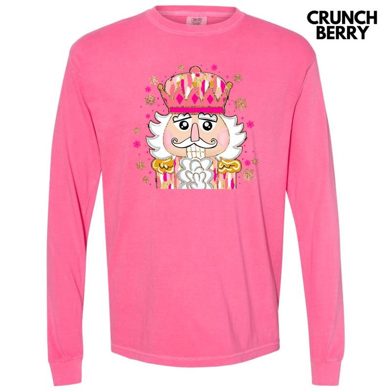 Cutie Pink Nutcracker Long Sleeve Comfort Colors T-Shirt 'NLB'