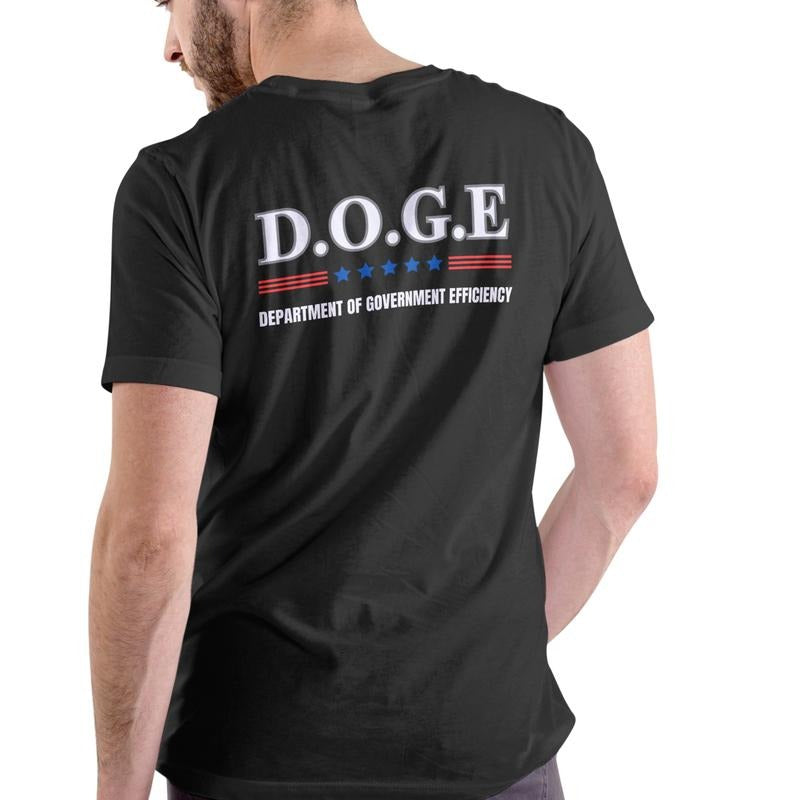 D.O.G.E Department of Government Efficiency T Shirt, Unisex Cotton Menswear Stylish