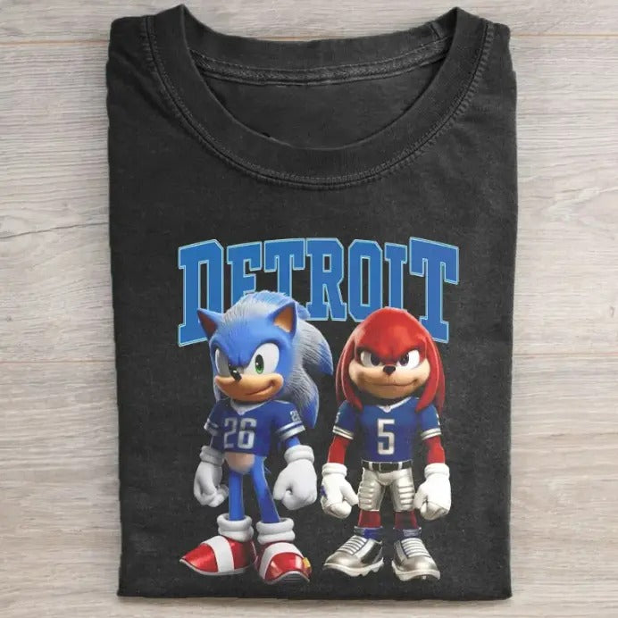 D.e.t.r.o.i.t Football Unisex T-Shirt, Breathable Soft Cotton, Casual Round Neck, Regular Fit, All-Season