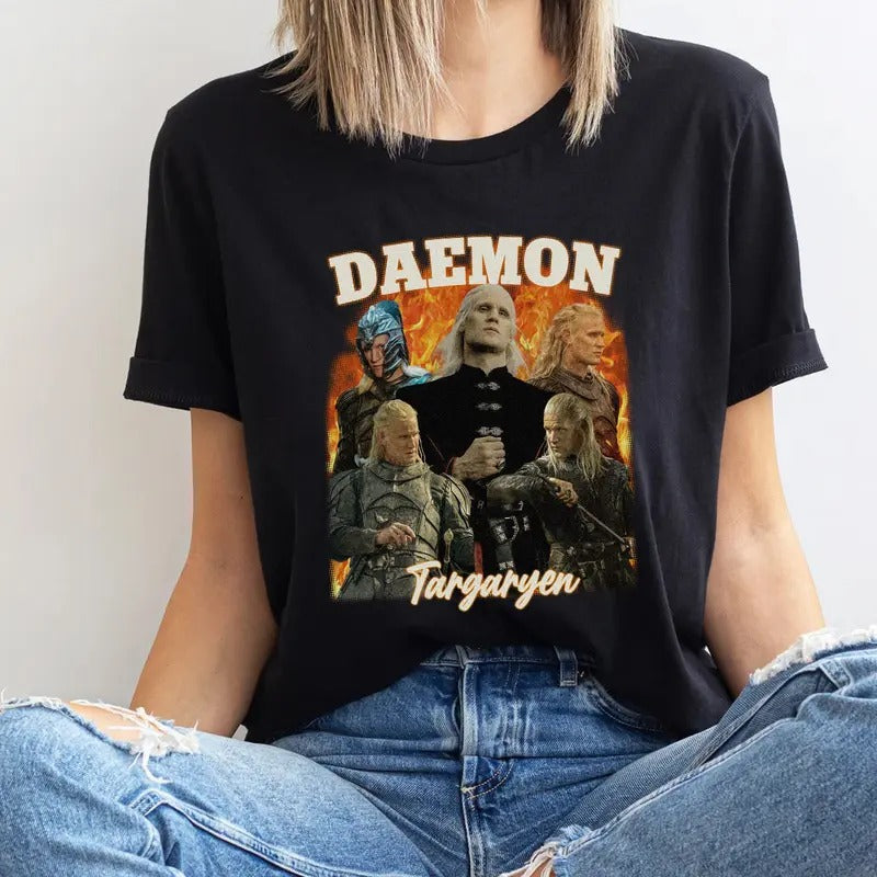 DAEMON TARGARYEN T-Shirt, Daemon Targaryen Merch, Retro Daemon Targaryen Tee, TV Series Shirt, House of the Dragon T- shirt, House Targaryen