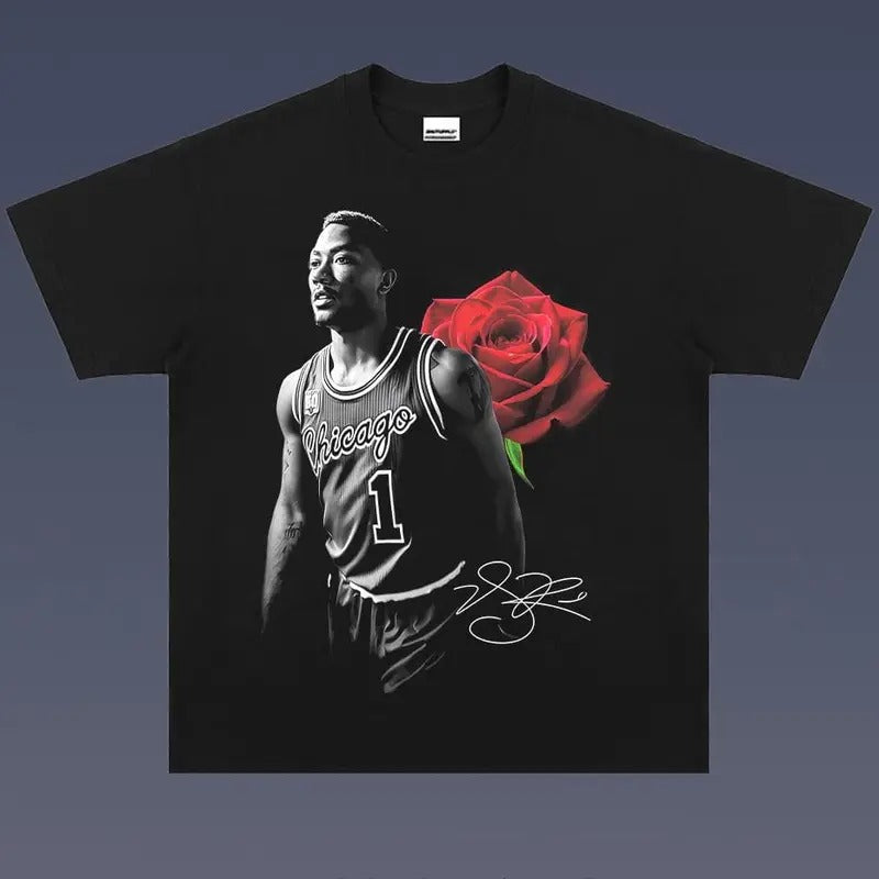 DERRICK ROSE Tee | Vintage Tee Graphic T-Shirt Sweatshirt Hoodie | Sport Tee - Gift For Fan 3.4