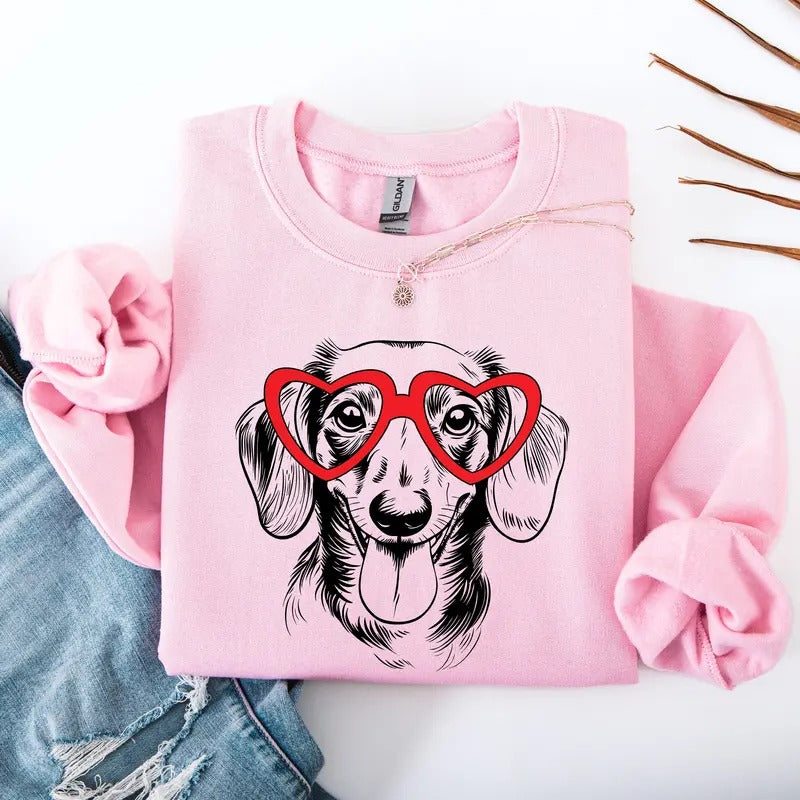 Dachshund, Dog Lover Apparel, Pet, Dog Breed, Cute Sweatshirt, Crew Neck, Women's, Crewneck