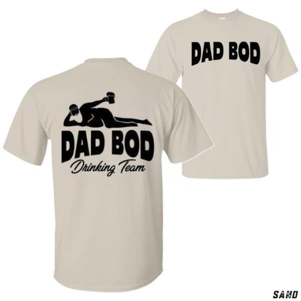Dad Bod T-Shirt - Drinking Team Beer Graphic - Unisex Relaxed Fit Short Sleeve - Ideal Father's Day Gift - Casual Streetwear Vacation Outfits, Everyday Wear, Trendy Clothing, Casual Wear