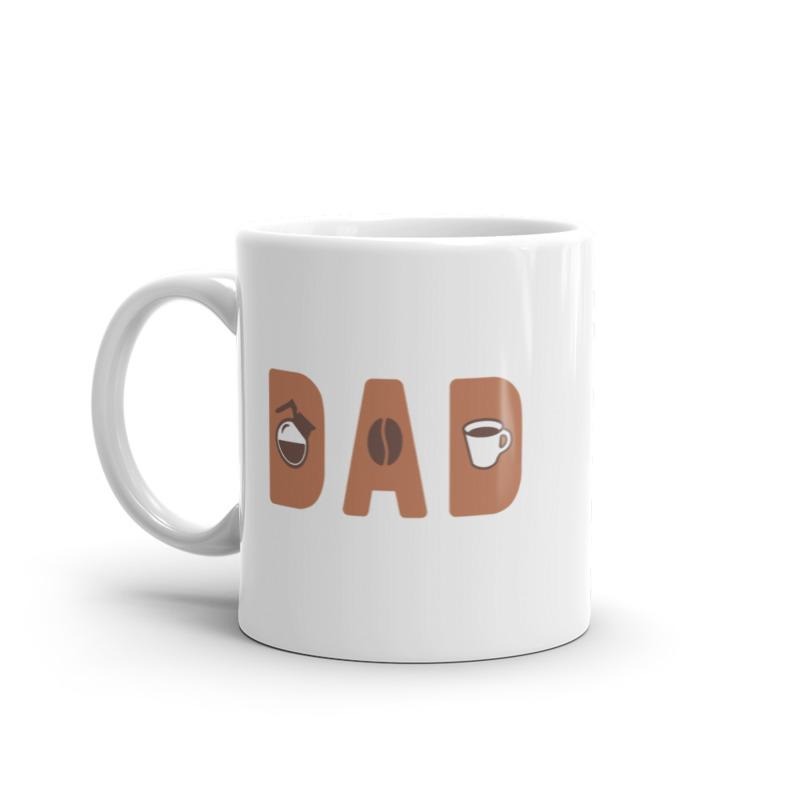 Dad Coffee Mug Funny Cool Father's Day Coffee Bean Roast Novelty Cup-11oz Funny Coffee Mugs Ceramic Printed Drinkware Cup