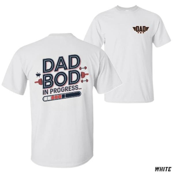 Dad Gains T-shirt - Unisex Relaxed Fit Short Sleeve Casual Tee For Fitness And Vacation Outfits - Machine Washable Boyfriend Gift - Menswear