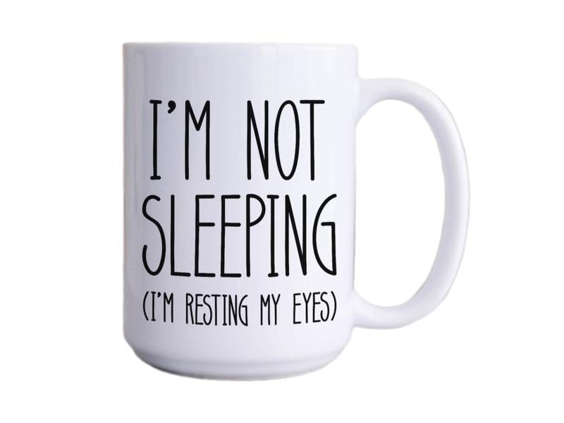 Dad Joke Mug, Fathers Day Gift, Fathers Day Mug, Not Sleeping Resting My Eyes Cup, Funny Fathers Day Gift, Funny Gift For Dad Mug, 11 15oz Ceramic Cup