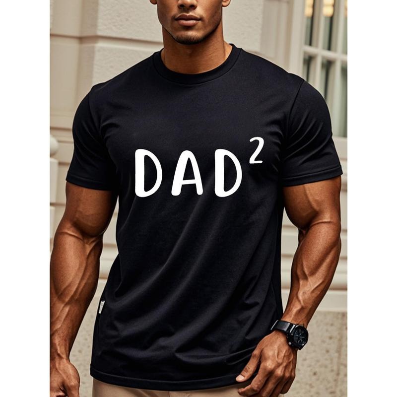 Dad Shirt Dad Of Two Shirt Second Time Dad Shirt Shirt, Daddy Shirt, Crew Neck Graphicng, Soft 100% Cotton, Regular Fit, Moisture - Wicking, Moisture-Wicking, Casual Daily Style, Men's T Shirts, Men's Clothing For Summer Outdoor Made in USA