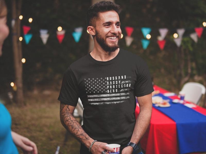 Dad USA Flag Patriotic T-shirt - Sweatshirt - Hoodie, Fathers Day Gift For Father T shirt Gifts For Dad Patriotic Shirts For Men Best Dad Gifts