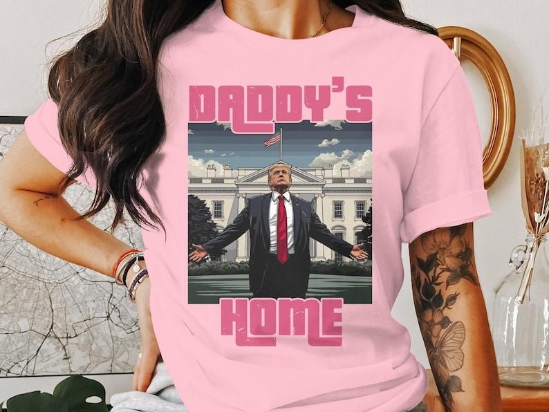 Daddy's Home Shirt, Trump Pink Daddy's Home T-Shirt, Funny Trump Shirt, Republican Gifts sweater