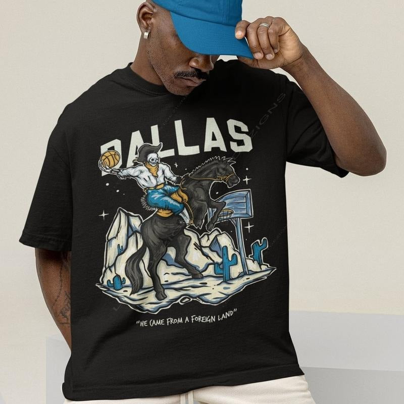 Dallas Basketball T-Shirt | Dallas Basketball Graphic Bootleg Shirt | Dallas Shirt | Norse Shirt | Dallas Fans Casual Crewneck