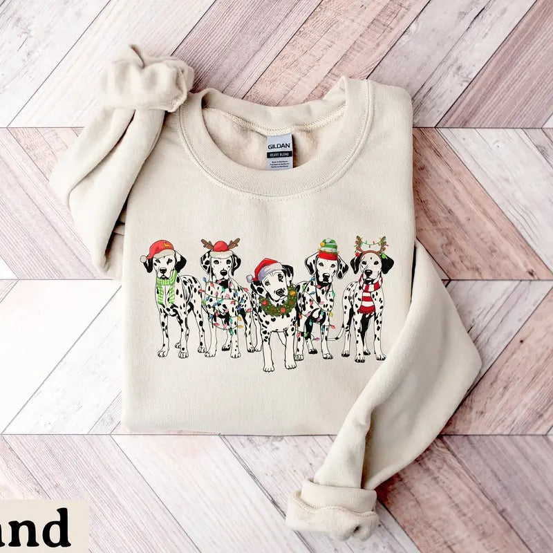 Dalmatians Dog Christmas Sweatshirt, Christmas Dog Shirt, Dog Owner Christmas Gift, Holiday Sweater, Dog Lover Shirt, Christmas Gift, Xmas