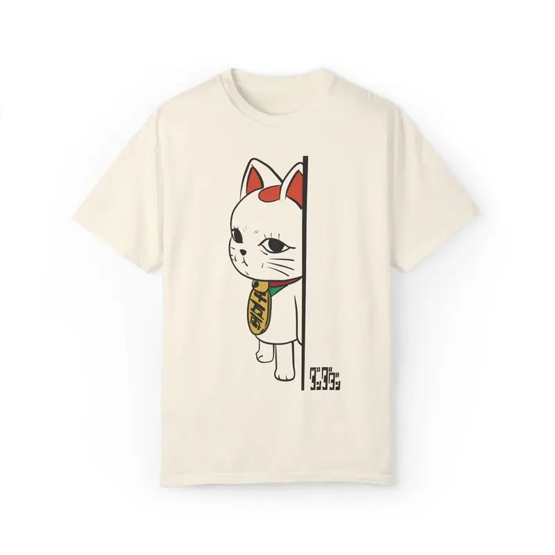 Dandadan Cat Anime Cute Funny Manga T-Shirt, Turbo Granny Tee, Kawaii Graphic Shirt, Humorous Top, Unique Gift for Anime Fans