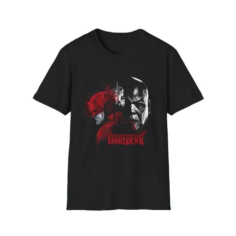 Dar3d3v1l B0rn Again Unisex TShirt -TV Show Graphic Tee, Ma0rvell Comics, Sup3rhero Costume Shirt, Comic Book Lover Gift, Daredevil Fan Merchstyle{n002}2