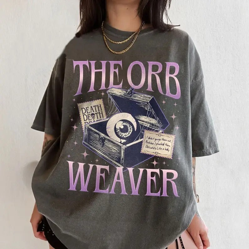 Dark Romance Fan  Shirt, The Orb Weaver, Butcher & Blackbird T Shirt, Gift For Bookish Lover, Brynne Inspired Book Shirt Cotton Short Sleeve T-Shirt