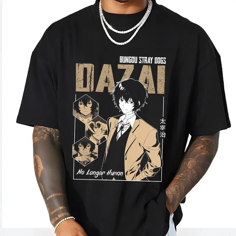 Dazai Osamu Shirt, Character from Bungo Stray Dogs t-shirt, Anime Character Shirt, Anime gift shirt, Birthday gift, Anime lover giftstyle{n002}2