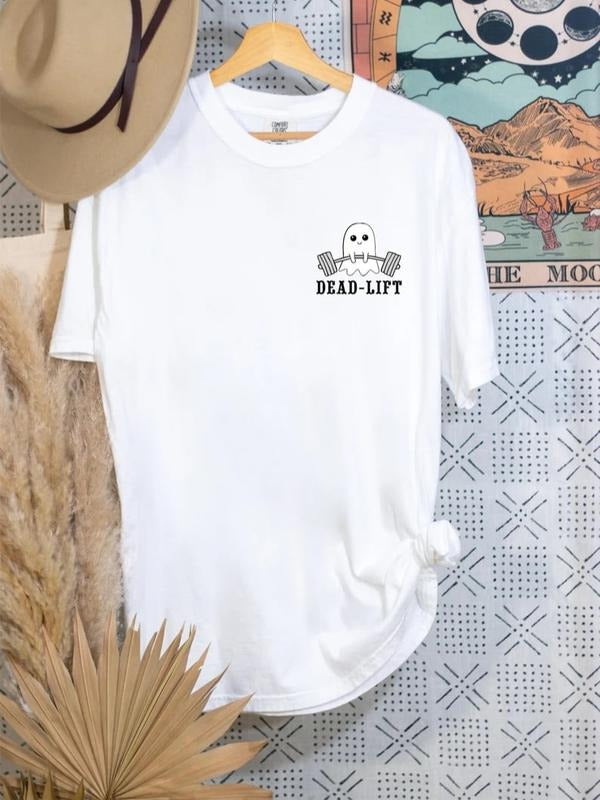Dead Lift Pocket Shirt,Gym Halloween Shirt,Funny Gym Halloween Shirt,Fitness Lover Halloween Shirt,Ghost Halloween Shirt,Weightlifting Shirt
