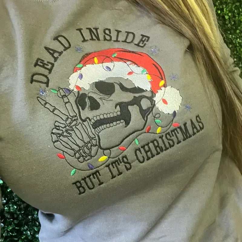 Dead inside embroidery sweater