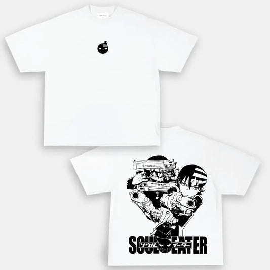 "Death The Kid" Soul Eater Retro Vintage Unisex Oversize Anime Manga Heavyweight Cotton T-shirt, Anime Merch, Gift For Anime Fan