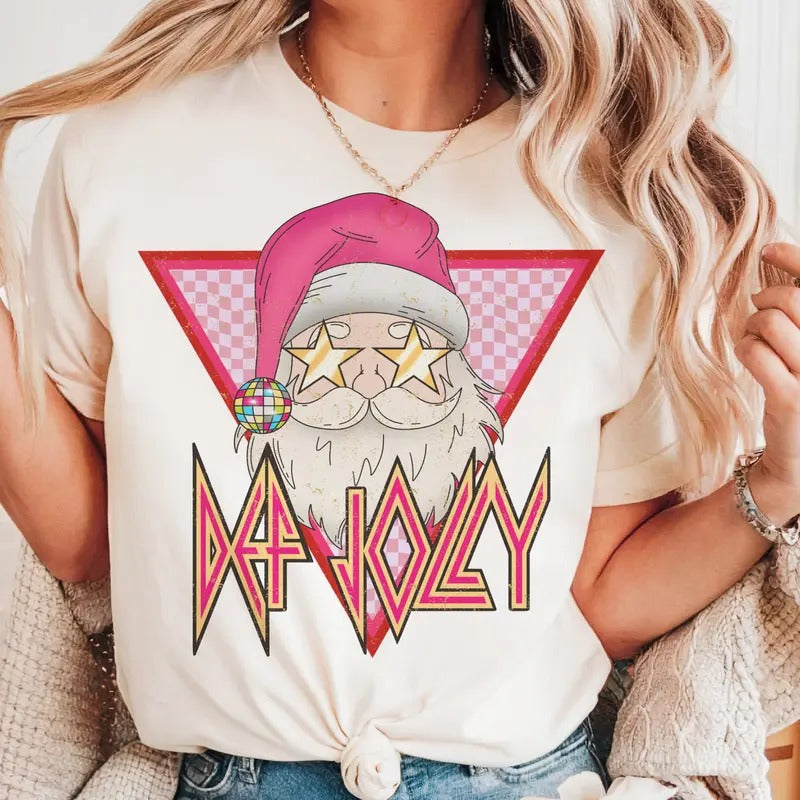 Def Jolly Santa Tee Christmas Def Jolly Rocker Sweatshirt Funny Santa Clause Rock and Roll Tshirt Def Jolly Rocker Santa Shirt Holiday Tee Christmas Tshirt Santa Clause T-Shirt