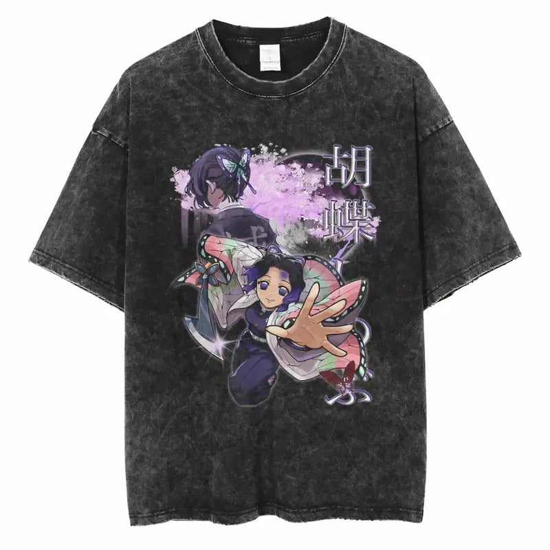 Demon Slayer T-shirt from Kimetsu no yaiba Anime - Retro Unisex Tee Casual Cotton