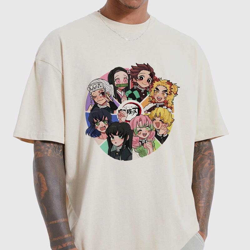 Demon Slayer main Characters Shirt, Tanjiro Nezuko Zenitsu Inosuke Shirt,Demon Slayer t-shirt, Kimetsu no Yaiba Shirt, Anime sweatshirt hoodie, Anime lover t-shirt Menswear