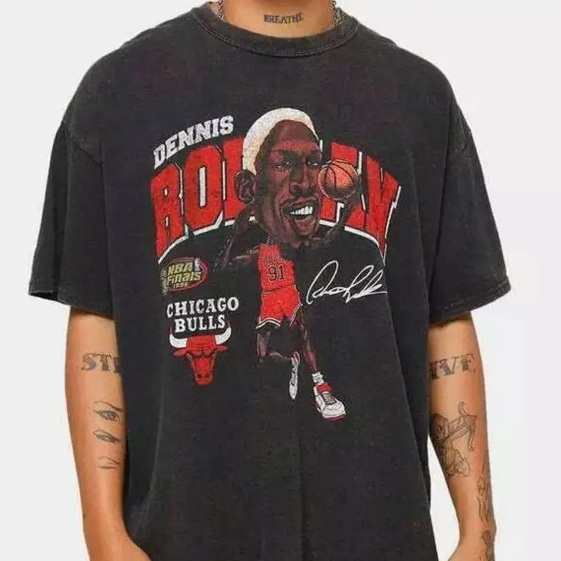 Dennis Rodman NWO Hollywood WCW Rodzilla Wrestling 90's Vintage Design T-Shirt