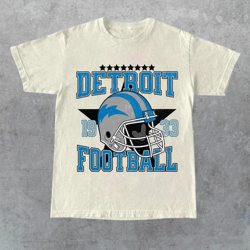 Detroit Football Shirt, Football Crewneck, Retro Detroit Football Shirt, Football Gift,Vintage Graphic Football Team, Gift for Fan