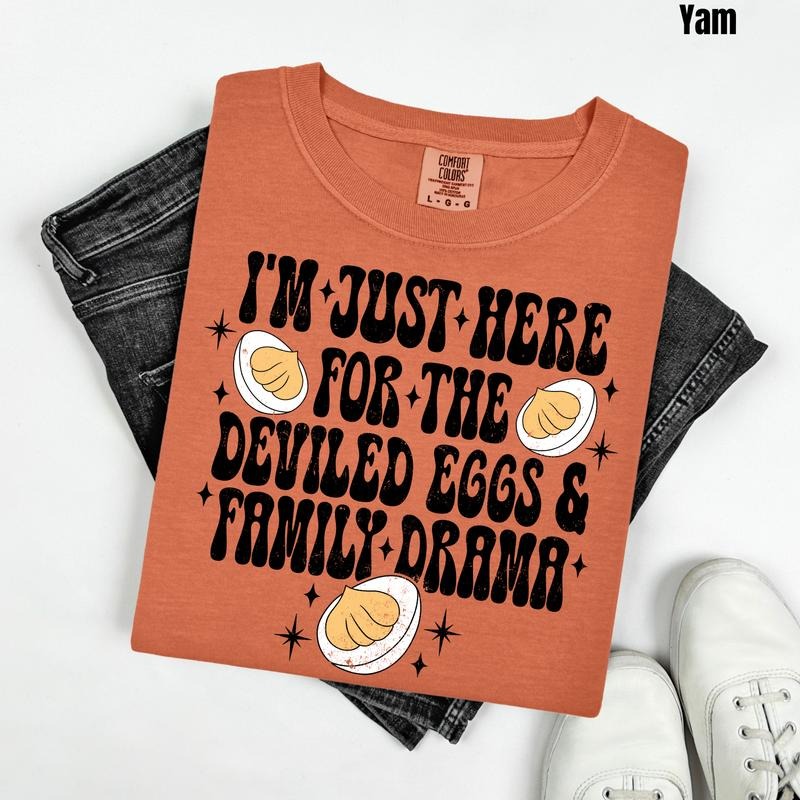 Deviled Eggs & Drama Comfort Colors T-Shirt 'NLB'