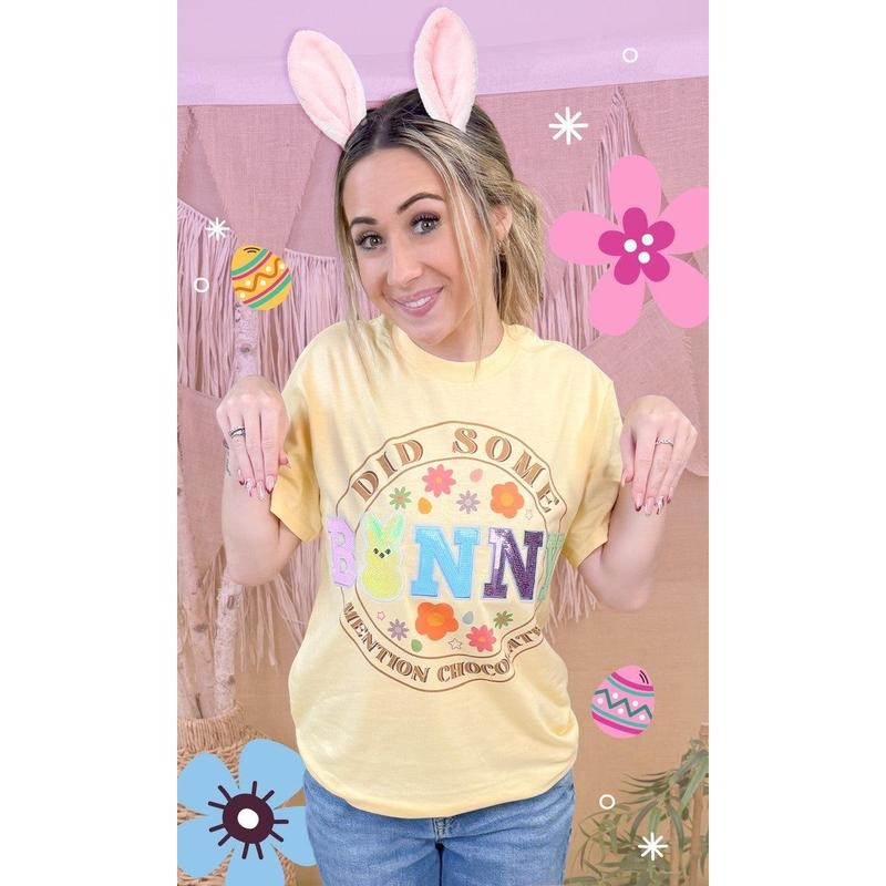 Did Some Bunny Mention Chocolate Easter Graphic T-Shirt