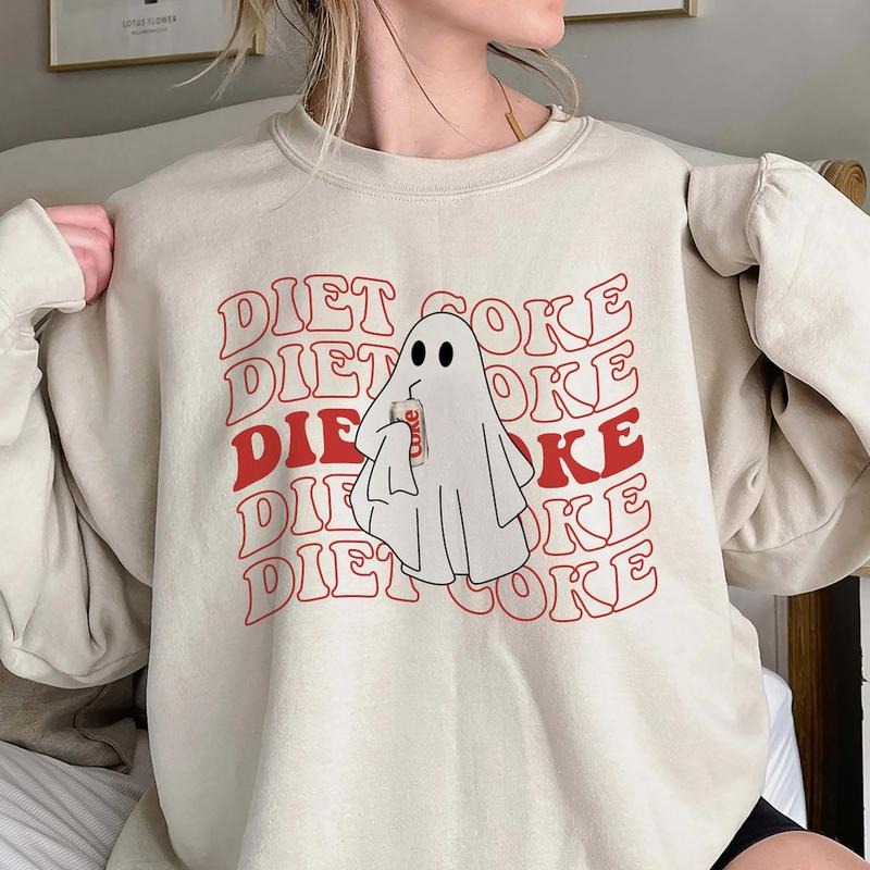 Diet Coke Ghost Sweatshirt, Diet Coke Gifts, Teacher Fuel, Mom Sweatshirt Hoodie, Ghost Holds Diet Coke Sweater, Gift for Diet Coke Lover T-shirt, sweater and Hoodie
