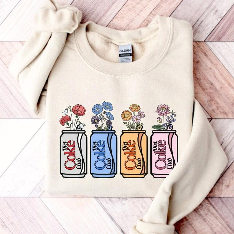 Diet Coke Sweatshirt Coke Club Shirt Diet Coke Lover Crewneck Unique Soft Drinks Lover Gifts Women Funny Trendy sweater