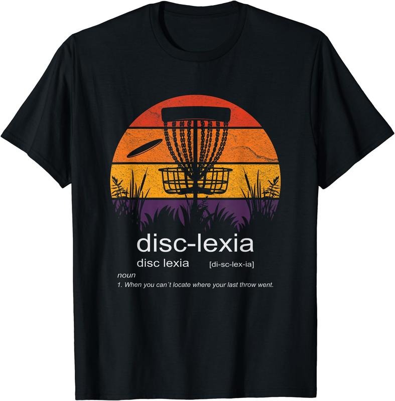 Disc Golf disc-lexia disc golf meme funny disc golf T-Shirt | Unisex Cotton Tee Gift, Crewneck, Short Sleeve