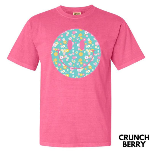 Ditzy Flower Happy Face Comfort Colors T-Shirt 'NLB'