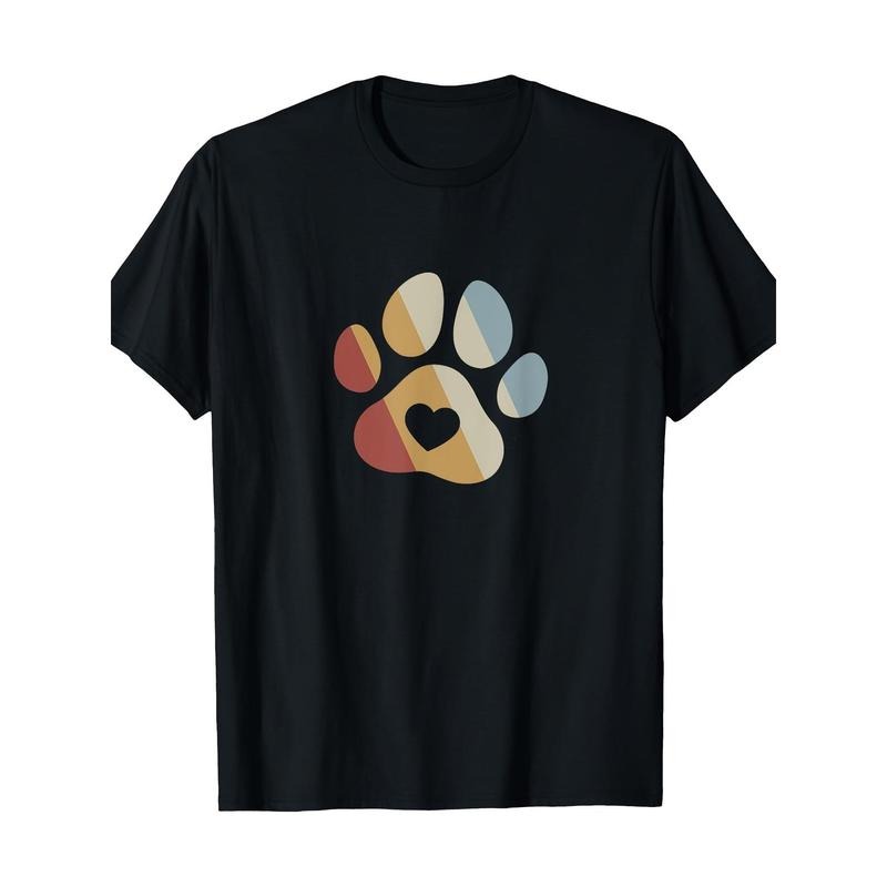 Dog Claw Retro style Retro T-shirt Made in USA