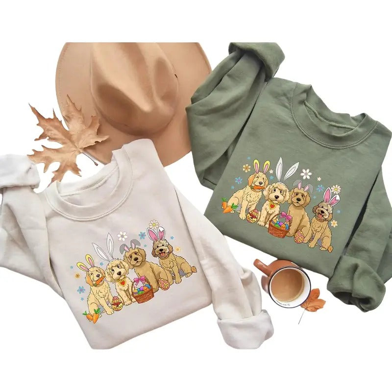 Dog Easter Sweatshirt, Easter Day Golden Retriever Shirt, Dog Lover Easter Sweatshirt, Dog Lover Gift, Golden Retriever Mom Shirt