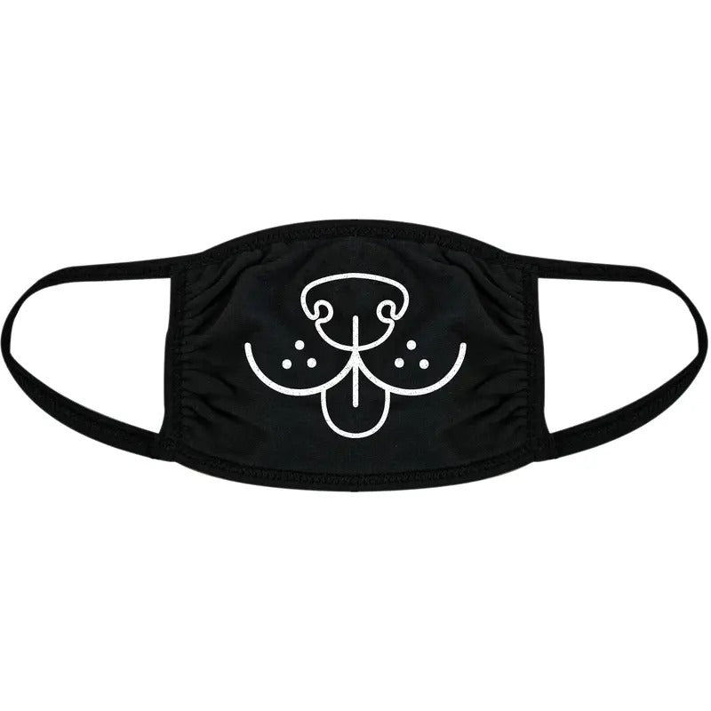 Dog Face Face Mask Funny Pet Puppy Animal Lover Doggy Nose Novelty Nose And Mouth Covering Funny Masks for Adults Funny Dog Novelty Masks for Adults Black